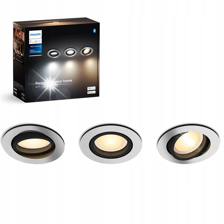 Philips LED spotlámpák, Milliskin, 3 darabos készlet, fehér, 4.2W, szabályozható
