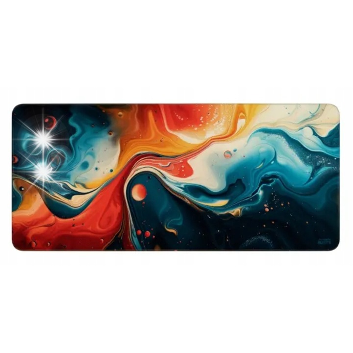 Подложка за мишка Midas, 90x40см, противоплъзгаща, синьо-червено, XXL