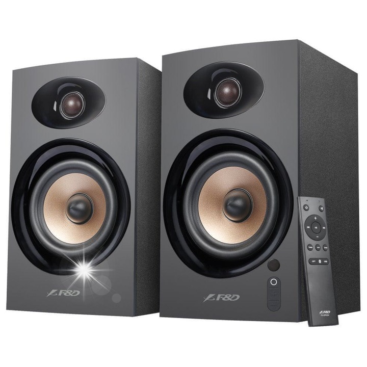 Компютърни тонколони 2.0 Fenda R23BT 40W, Bluetooth, черни, комплект от 2 броя