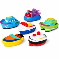 Set 6 Jucarii de Baie pentru Copii, Barci Colorate Plutitoare, Distractive, Usoare, pentru Timpul de Baie, Jucarii Colorate pentru Copii, Timp de Baie Mai Distractiv