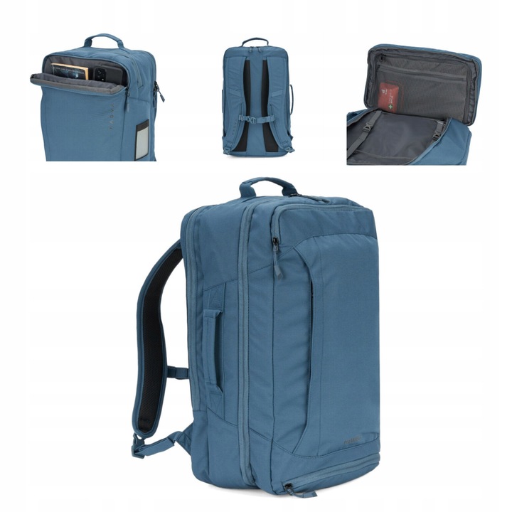 Rucsac turistic Kadva, model traWELL, 28 l, granat, 50x30x20cm, compartiment laptop