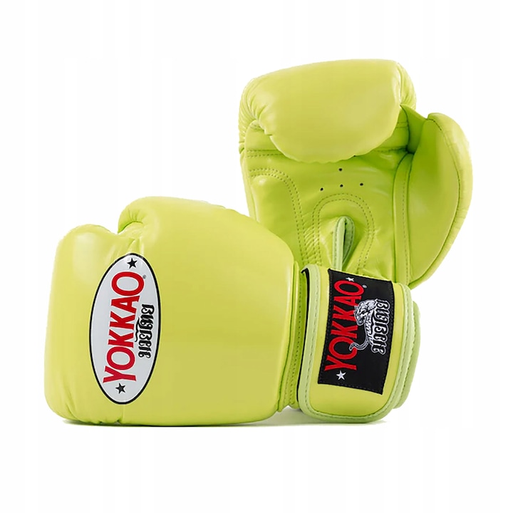 YOKKAO Matrix 14 oz boxkesztyű, zöld, valódi bőr, tépőzáras rögzítéssel