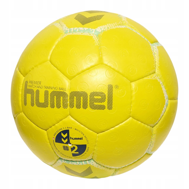 Minge handbal Hummel Balloon Premier, galben/alb/albastru, 7.1x7.2x7.3cm, 1.146g, marimea 3