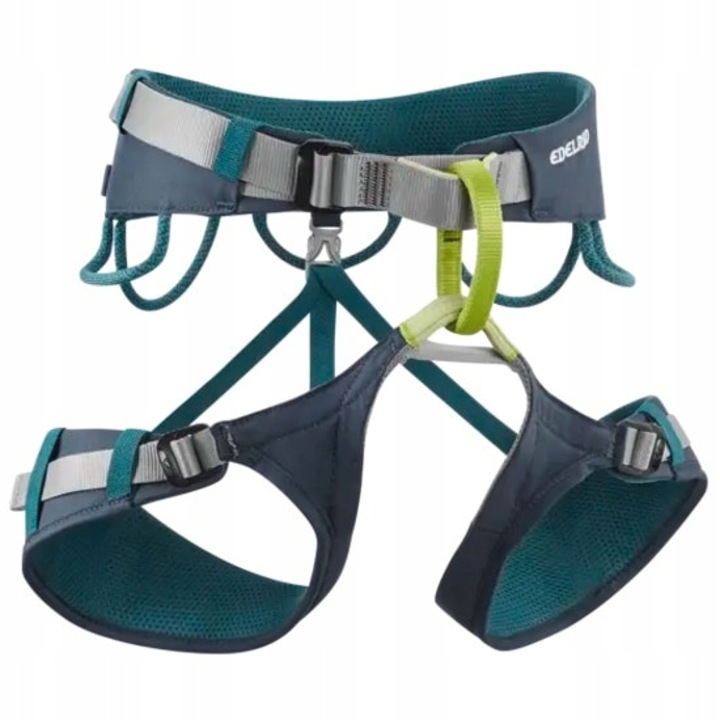 Uprza de escalada Edelrid Jay IV, albastru marin, XL, cu 5 spejari, constructie extensibila, material rapid uscat