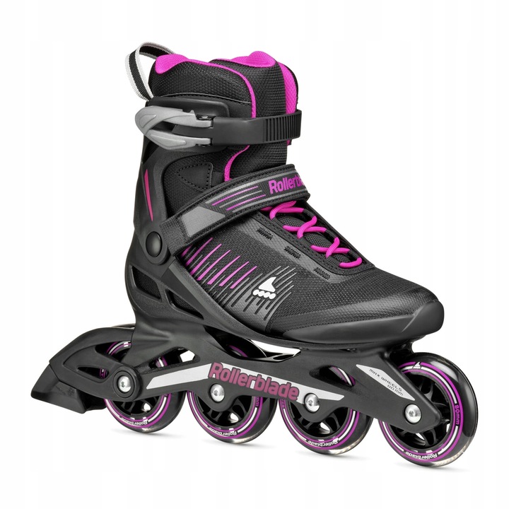 Role dama Rollerblade Zetrablade W, negru-ciclamen, marimea 38, 24cm, roti 4x80mm