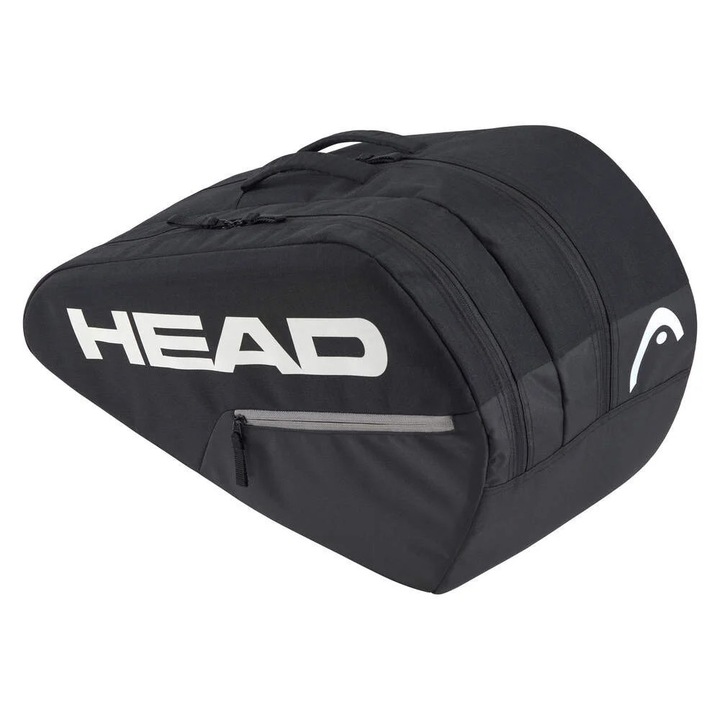 Geanta sport Head Base Padel Bag M, neagra, 2 compartimente, design modern