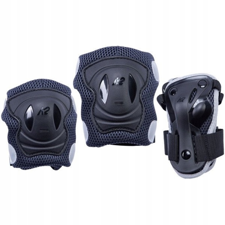 K2 Performance Pad Set női védőfelszerelés szett, fekete/antracit, L, 2 térdvédő, 2 könyökvédő, 2 csuklóvédő
