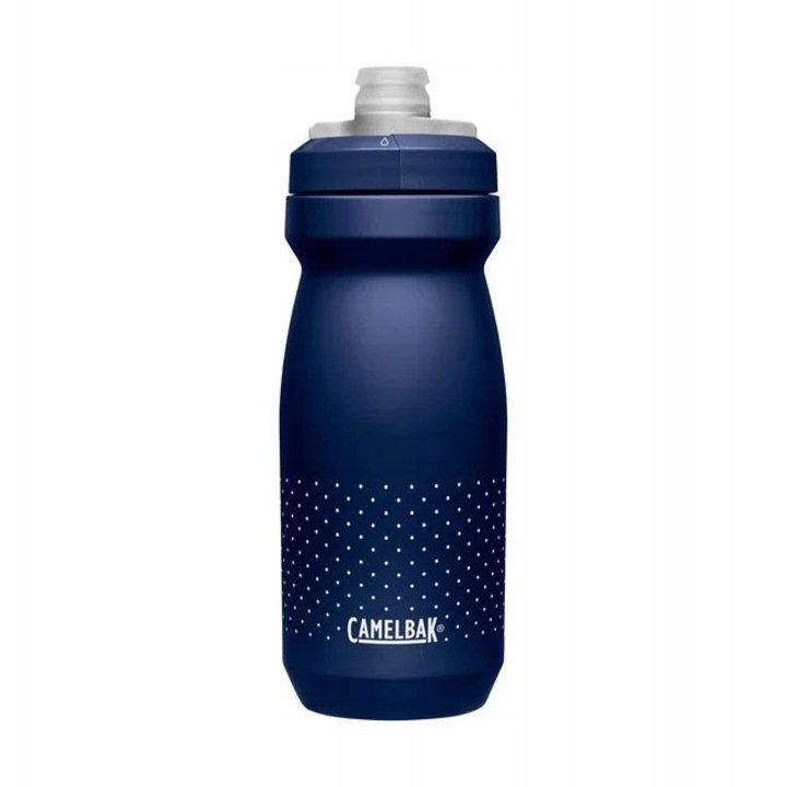 Bidon Camelbak Podium 620ml, albastru inchis, usor de curatat, fara BPA, dimensiuni 20.9x7.4x7.4cm