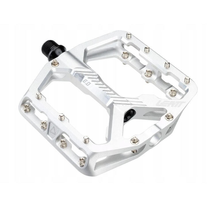 Pedale bicicleta Leatt AllMtn 6.0, 10 colti, anodizate, 107x114x16mm, argintii