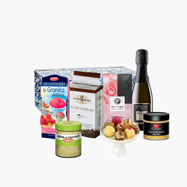 Pachet Cadou Villa Guelfa, Serena, Prosecco, cafea, multicolor, 200 ml