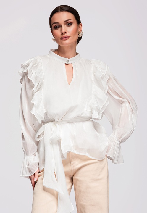 LARICA fodros blúz OW-TS-E0020, Fehér, One Size