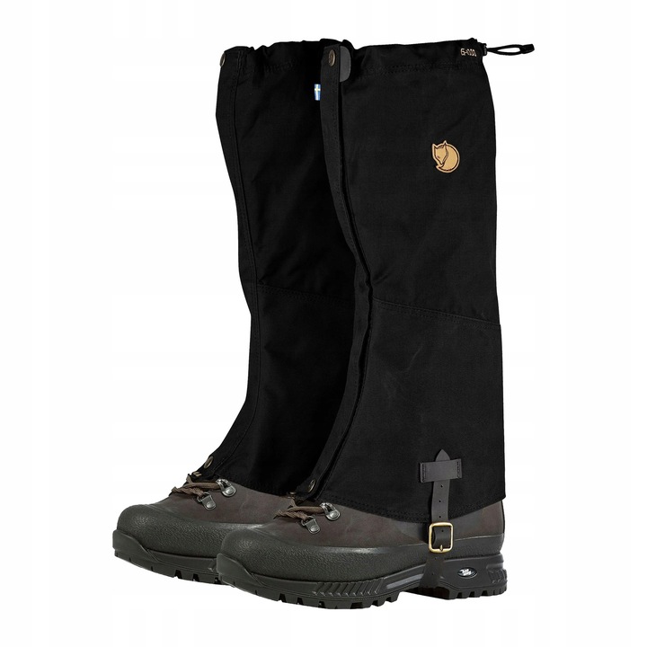 Stuptuty Fjallraven Singi Gaiters, negru, L/XL, material G-1000 Original, detalii din piele