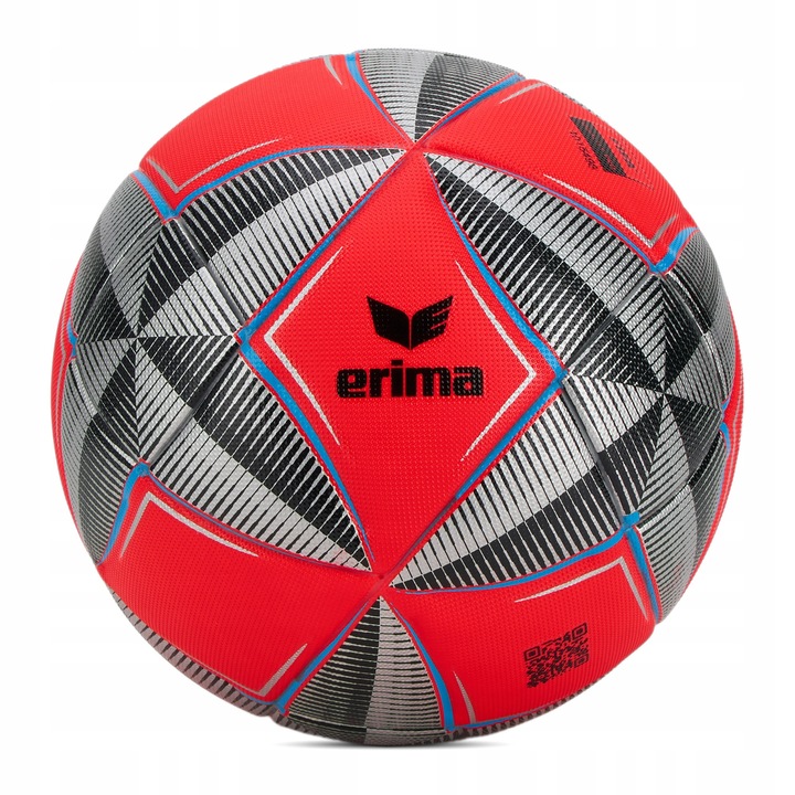ERIMA Senzor Star Match Fluo futball labda, piros/fekete, 5-ös méret, műfüves és füves pályára