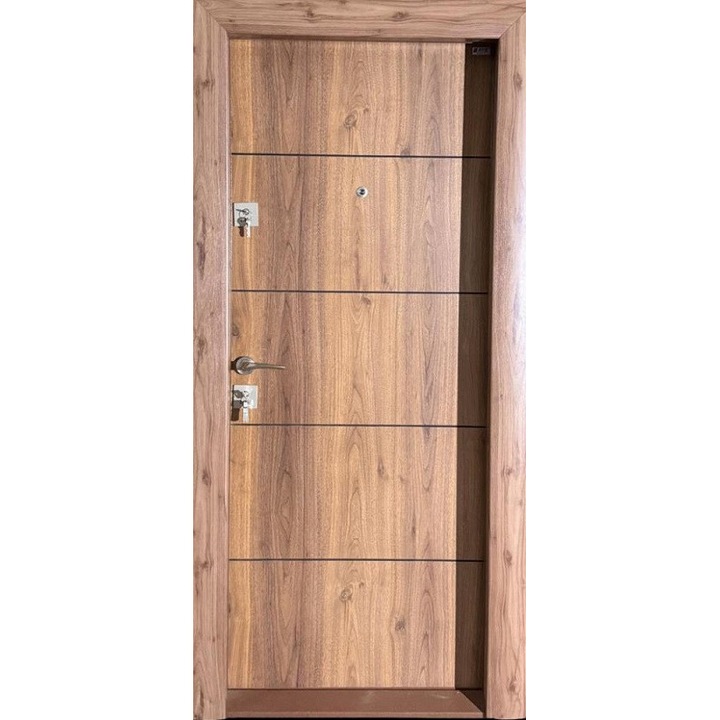 usa metalica intrare apartament, dreapta, Efeclass, metal/mdf, saruhan, 88x201 cm