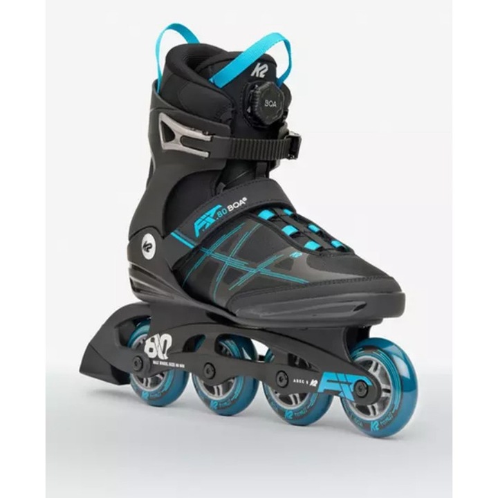 K2 F.I.T. 80 BOA görkorcsolya, fekete/kék, 41.5 EU, Boa rendszer