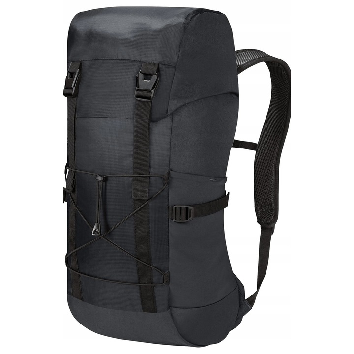 Rucsac turistic Jack Wolfskin Wanderthirst Vent 22L, phantom, 59x29x23cm, sistem AEROVENT, pentru laptop 14"