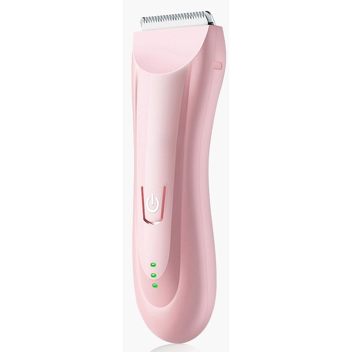 Masina De Tuns Bebelusi si Copii, Lame Cermice si Inox, Fara Fir, Functie Anti Taiere, Silentios, 50 W, Rezistent la Apa, 2 Accesorii, Incarcator USB, Roz deschis