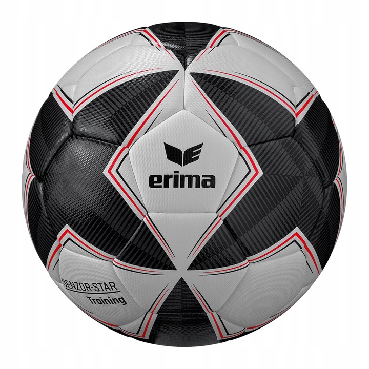 ERIMA Senzor Star Training futballlabda, fekete/szürke, 5-ös méret, poliuretán anyag, műfüves és természetes pályán való használatra