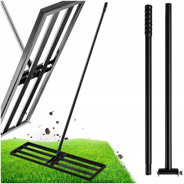 Ръчен нивелир за терен, Asato, 90x30см, стоманена конструкция, пълен комплект