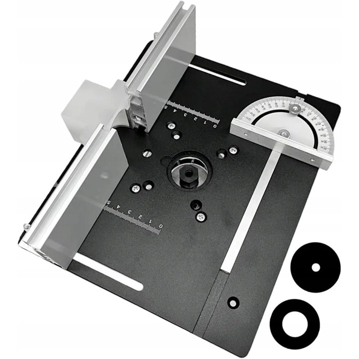 Placa de insertie pentru frezare din aluminiu, set multifunctional, 360° rotire, 30x45cm