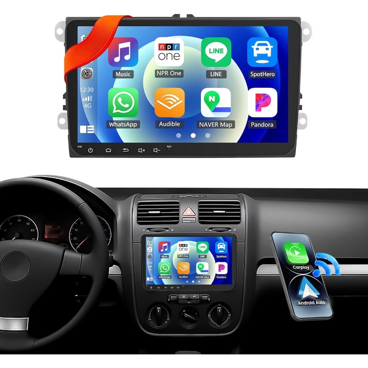 Radio auto Camecho 2 DIN 10,1 inch, 2GB RAM, 64GB ROM, GPS, Android, Bluetooth, pentru Renault Trafic/Nissan Primastar/Opel Vivaro