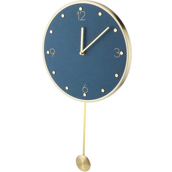 Natudeco nagyméretű falióra, ingával, elemes, modern design