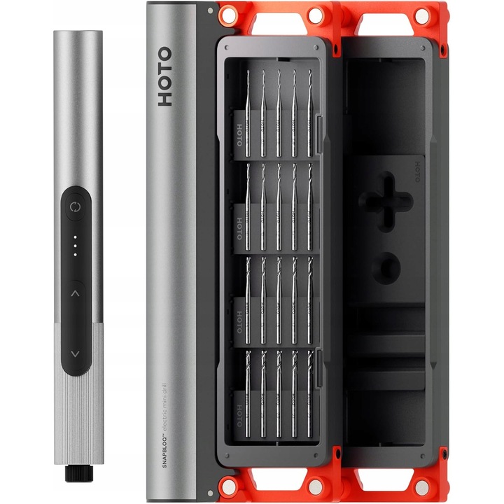 Miniwiertarka HOTO SNAPBLOQ, set cu 21 accesorii, 3 viteze, 108g, fara fir, LED