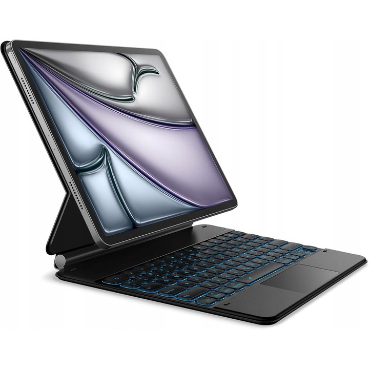 Tastatura pentru iPad Pro 12.9, cu carcasa magnetica, touchpad, QWERTZ, Bluetooth, 13''