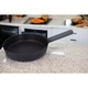 Тиган Cadro 24 см, черен, от кован алуминий, индукционна основа, силиконови дръжки