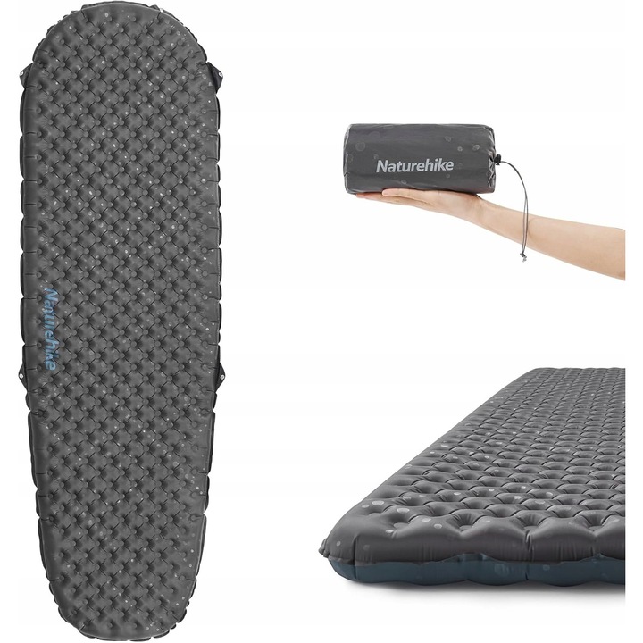 Saltea camping Naturehike, materac samopompabil, 83x58x7cm, antrenament