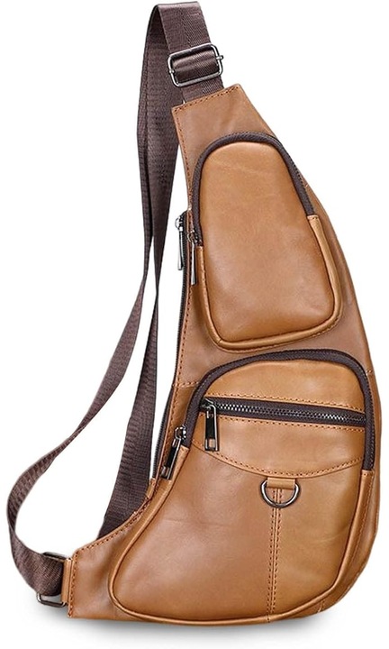 Férfi bőr táska, retro, vízálló, 21x2x38cm, barna