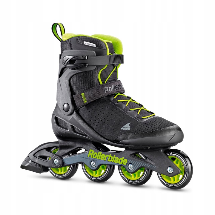 Rolki Zetrablade Elite, 80mm, negru/lime, 45, pentru barbati