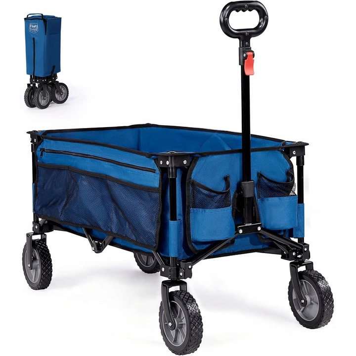 Сгъваема транспортна количка Timber Ridge, 89x30x48см, капацитет 127 литра, с телескопична дръжка и въртящи се колела