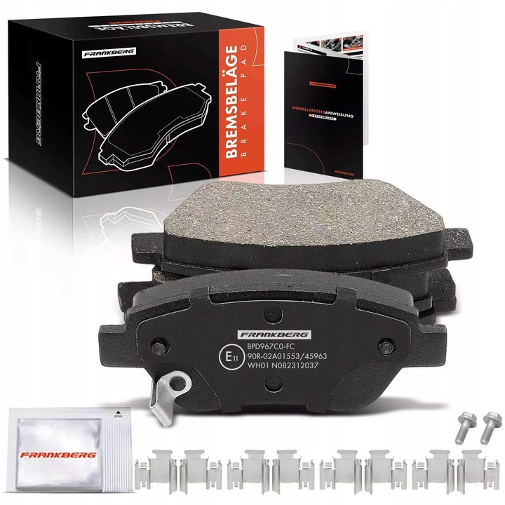 Klocki hamulcowe Fiat Doblo 1.3D, set complet, Frankberg, rezistenta mare, accesorii montaj