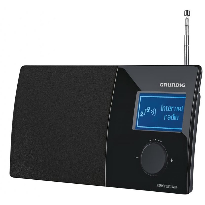 Интернет радио с часовник Grundig Cosmopolit 3F WEB, WLAN, LCD, 27.5x14.7x8.5cm, черно