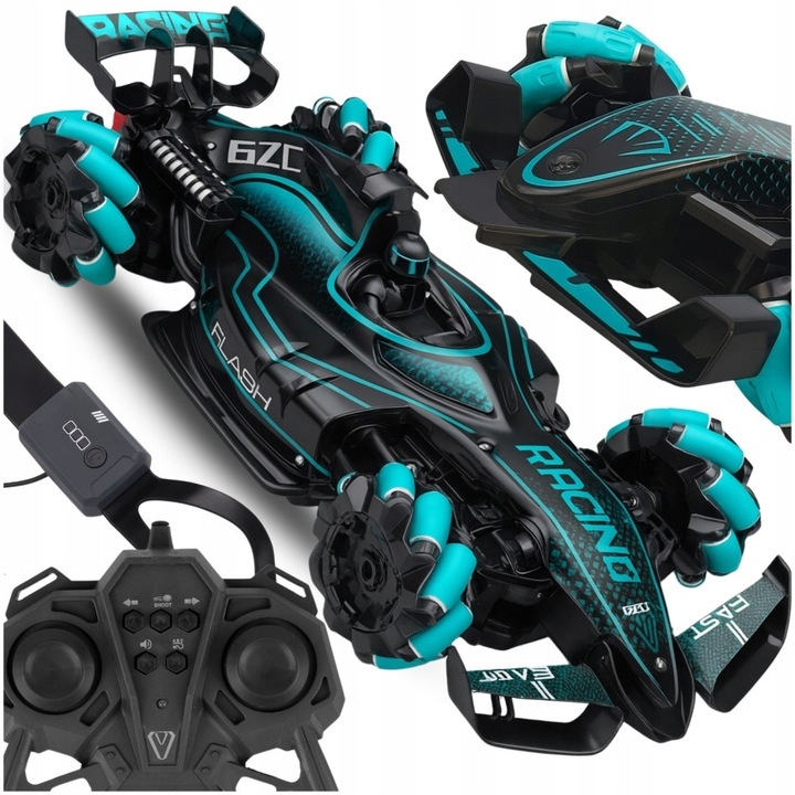 Távirányítós 4x4-es autó, Asato, többszínű, műanyagból, komplett készlet