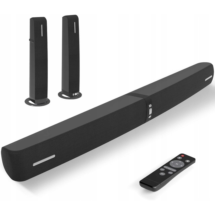 Soundbar Bluetooth 2 в 1, 90W, универсален дизайн, монтаж на стена, за телевизор