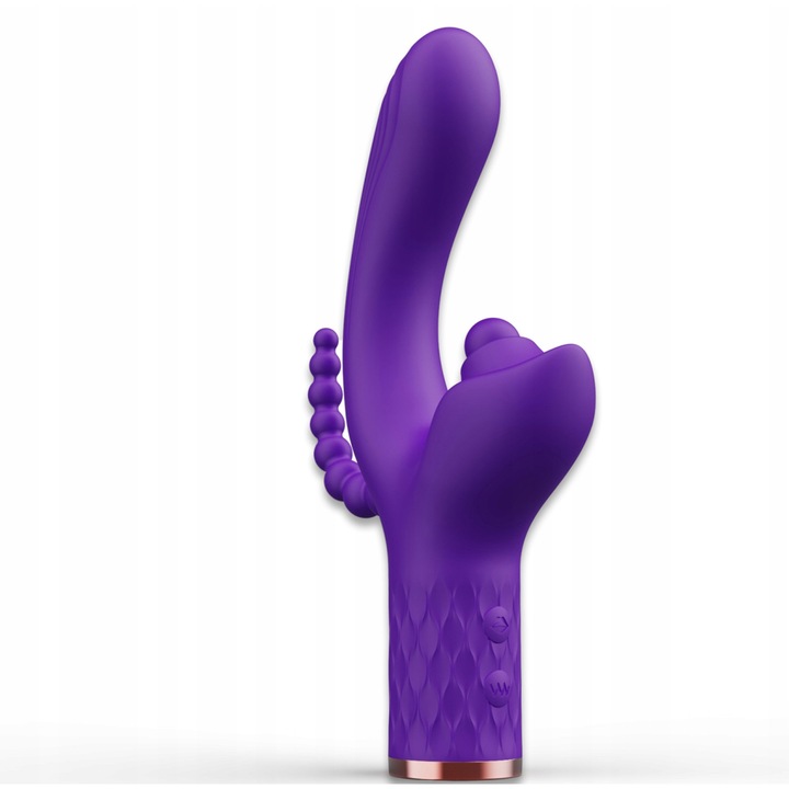 Анален вибратор, 4 в 1, стимулатор за клитор, водоустойчив, 7 режима на вибрация, USB зареждане, Patty