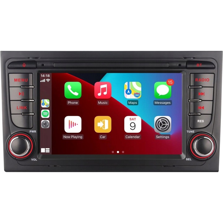 Radio auto stereo Carplay pentru Audi A4 S4 RS4 2002-2008, Bluetooth