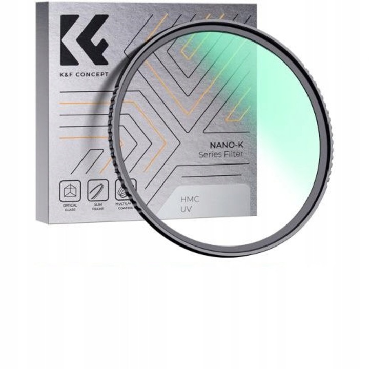 Filtru polarizator 49mm K&F Concept, aluminiu