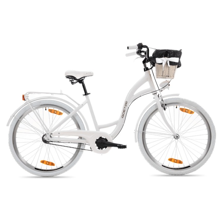 Bicicleta de oras dama Goetze Style 26, cadru otel 17 inch, 3 viteze Shimano Nexus, roti 26 inch, frana torpedo & V-Brake, iluminare LED, cos si portbagaj