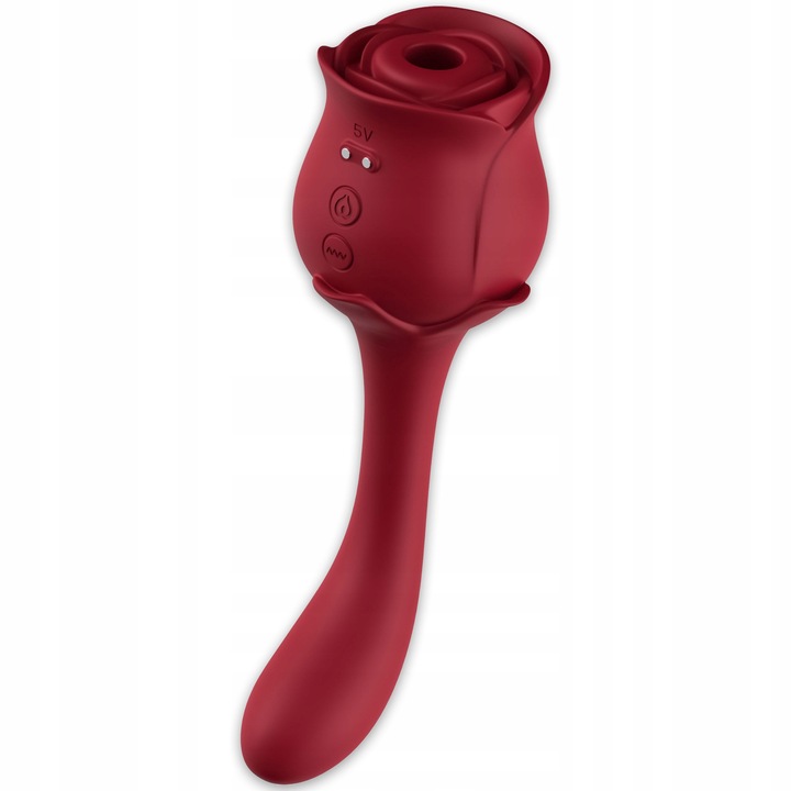 Вибратор за жени Boss Series, 2 в 1, стимулация на G-точката и сукане на клитора, червен, 17x7,2x6,1 см