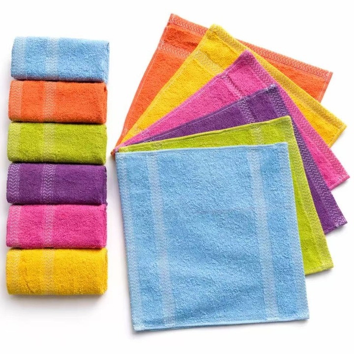 Set 12 Prosoape de bucatarie, NEVERMORE, 30 x 30 cm, 100% Bumbac, Multicolor