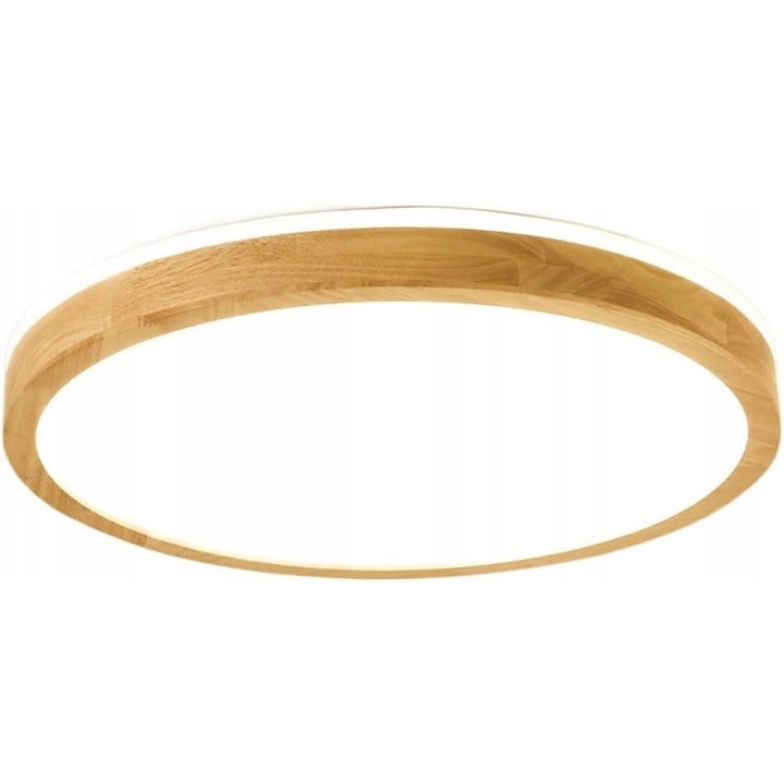 LED лампа за таван с елементи от масивно дърво, регулиране на интензитета и температурата на светлината, многоцветна, 3000-6000K