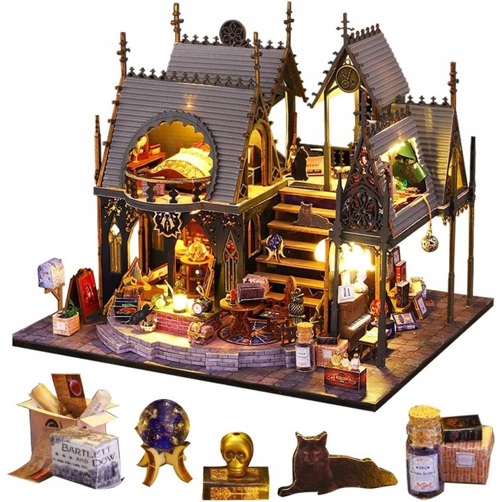 Комплект за конструиране, къщичка за кукли, дърво