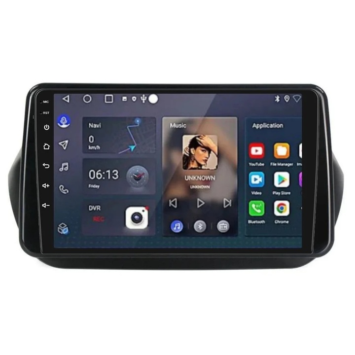 Navigatie Fiat Qubo 2007-2021 9 inch 1GB 32GB 4 Core