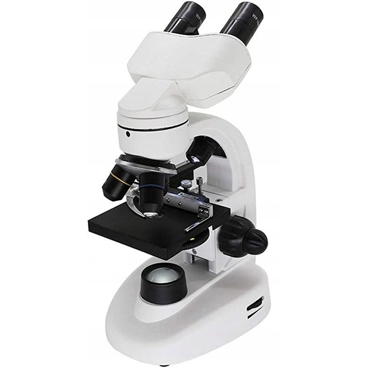 Microscop biologic educational TMY, monokular, 3 obiective achromatice, 4x10x40x, ergonomie, portabil