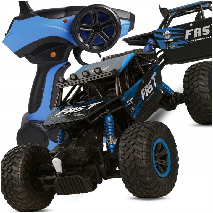 RC 4x4 Asato autó, 1:16, többszínű, pilótával és akkumulátorral