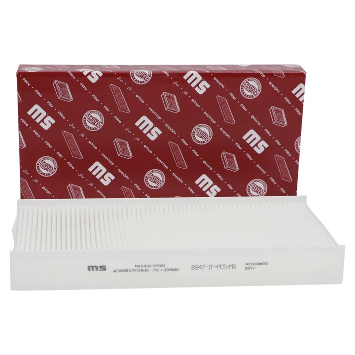 Master-Sport utastérszűrő, CITROEN JUMPY, FIAT SCUDO, PEUGEOT EXPERT, TOYOTA PROACE modellekhez, 376x176x48mm