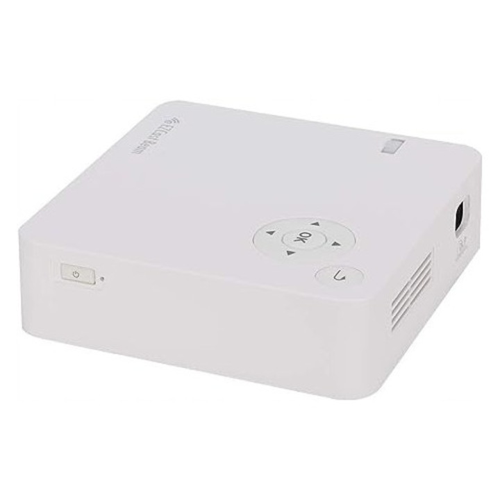 Videoproiector mini portabil HD 1080P, conectivitate HDMI, wireless WiFi, acumulator 3000 mAh, 4 ore redare video